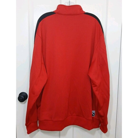 Men's Puma Red Black Full Zip Track Jacket Size 3XL Fall Spring Everyday Comfort - Picture 3 of 16